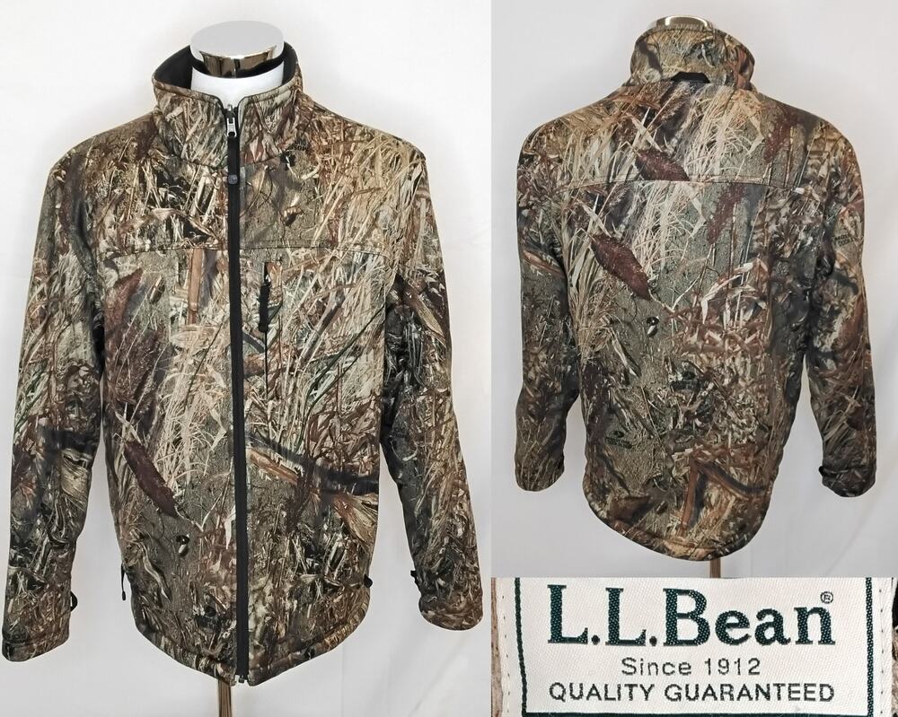L.L. Bean Jacket Men's L Mossy Oak Timber Camo Insulated Hunting #Z5749